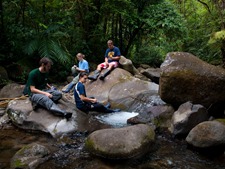 Litter release - Rio San Lorencito - Upstream 4-5-2009 6-53-34 AM