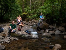 Litter release - Rio San Lorencito - Upstream 4-5-2009 7-09-41 AM